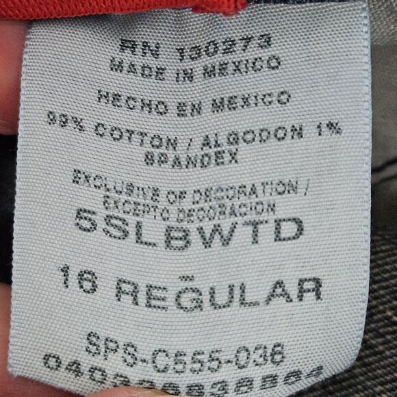 Wrangler Jeans Boys 16 Blue Denim Straight Leg Adjustable Waist Western VGUC - Picture 2 of 9